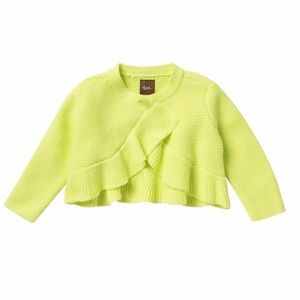 Tea Collection Ruffled Baby Sweater Cardigan 9-12